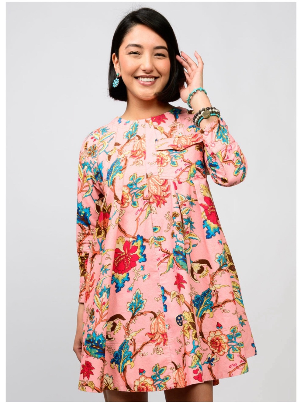 NWT Uncle Frank by Ivy Jane Tuck and Swing Floral Novelty Print Dress XS